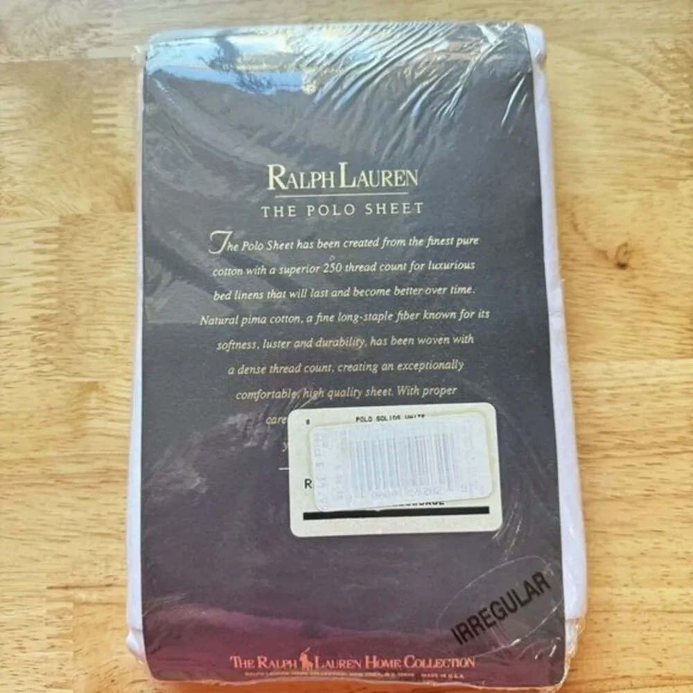 SET‎ OF 2 RALPH LAUREN THE POLO SHEET WHITE PILLOW CASES KING SIZE NEW OLD STOCK